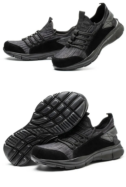 Work Sneakers Men Safety Shoes Construction Steel Toe Work Shoes  Lightweight Safety Boots Anti-Puncture Working Sneakers Kevlar