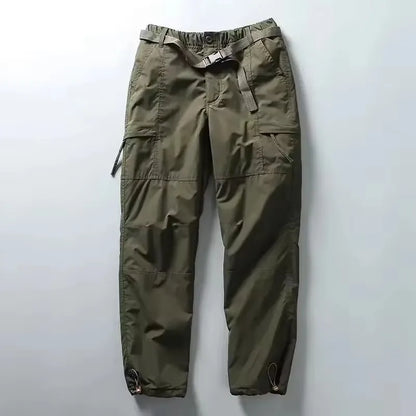 Tooling Pants Thick Waterproof Fleece Cargo Pants Men Women Winter Outdoor Multi-pockets Loose Straight Overall Long Trousers