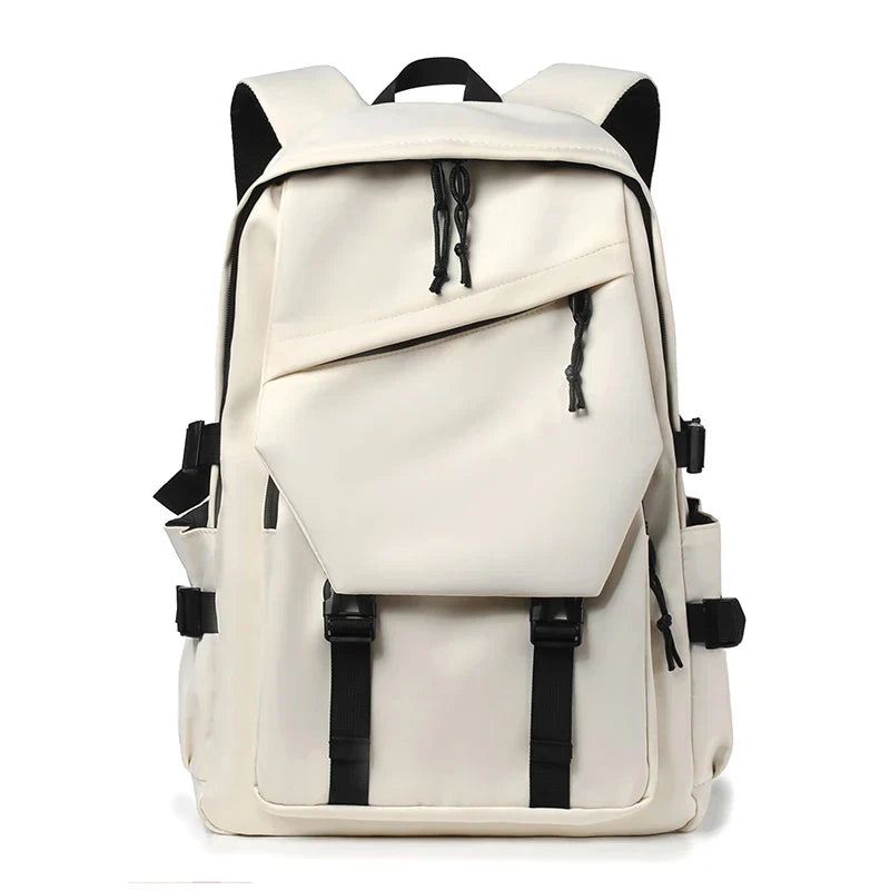 Simple solid color backpack,  travel backpack, plenty of storage space, very suitable for commuting, school, work and going out.