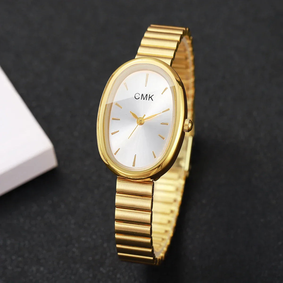 Fashion Oval Dial Women Watches Ultra-thin Strap Analog Quartz Wristwatch Girls Clock Reloj Mujer（Without Box）