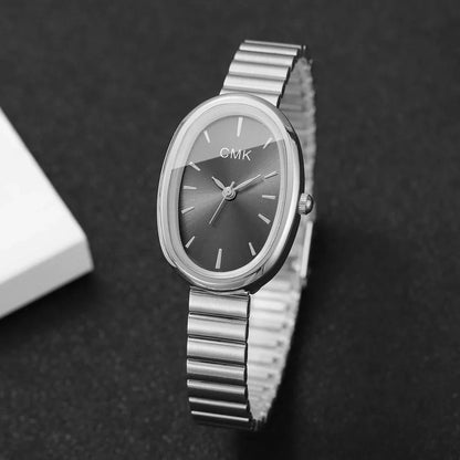 Fashion Oval Dial Women Watches Ultra-thin Strap Analog Quartz Wristwatch Girls Clock Reloj Mujer（Without Box）