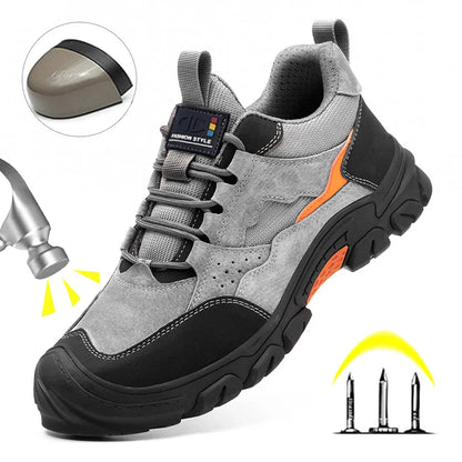 Steel Toe Shoes for Women Comfortable Safety Work Sneakers Industrial Non Slip Shoes Lightweight Puncture Proof Protective Shoes