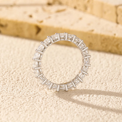 D Color Moissanite Eternity Band Rings 925 Sterling Silver Luxury Stackable Fashion Ring For Women Fine Jewelry