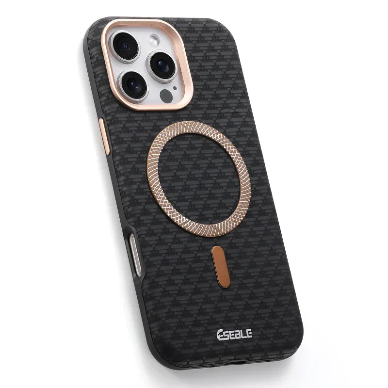 For Magsafe Magnetic Solid Color Triangle Pattern Phone Case for iPhone 17 Pro Max 15 13 14 16 Pro Max Bumper Back Cover