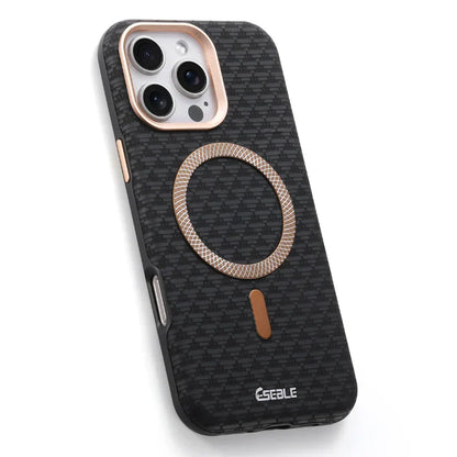 For Magsafe Magnetic Solid Color Triangle Pattern Phone Case for iPhone 17 Pro Max 15 13 14 16 Pro Max Bumper Back Cover