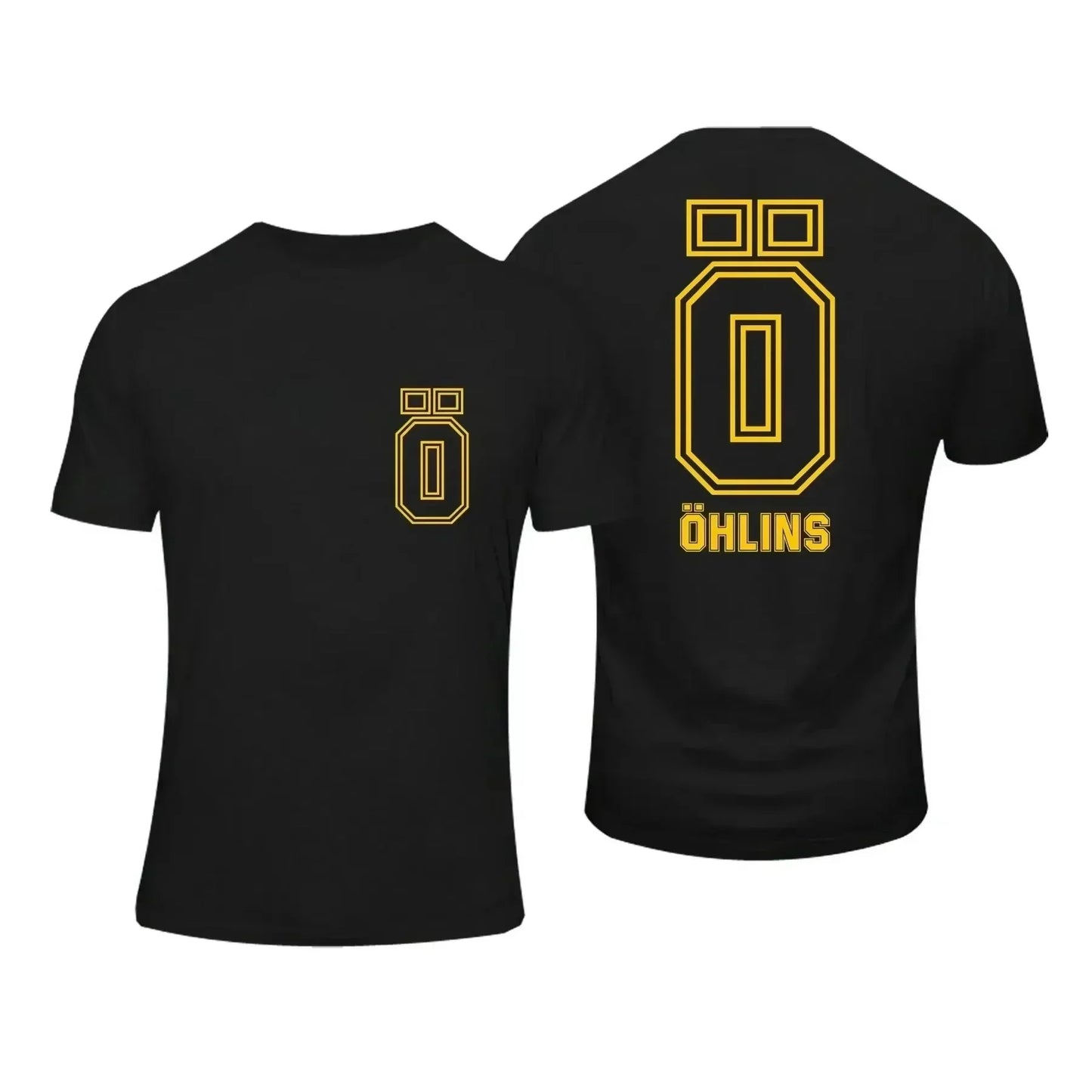 Tees Men Ohlins Shock Suspension Car Motorcycle Sport Racing T Shirt Summer Casual Oversized men's Short sleeve
