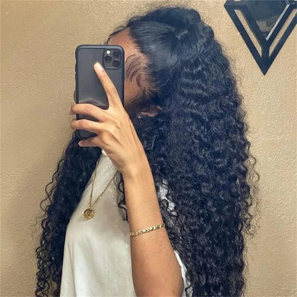 34 36inch Hd 13x4 13x6 Curly Wigs Deep Wave Frontal Wig Brazilian Curly Human Hair Wig Loose Water Wave Wig For Women