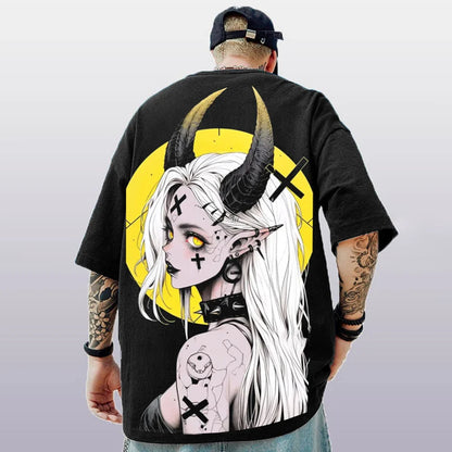 3d Anime Character Print Men's T-Shirt 2024 New Oversized Short Sleeve T-Shirt For Men Street Hip-Hop Tee Top Quick Dry T Shirts
