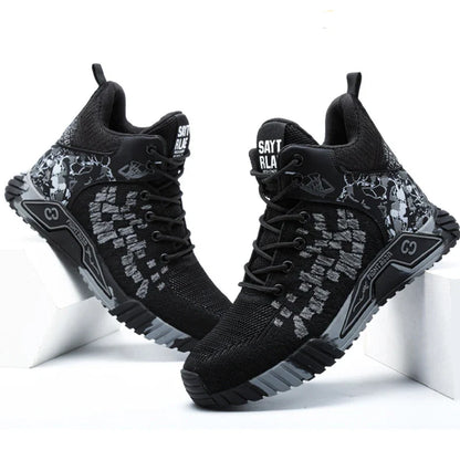 High Quality Men Steel Toe protective Safety Work Shoes Men Indestructible Safety Shoes anti-smash Puncture-Proof Safety Boots