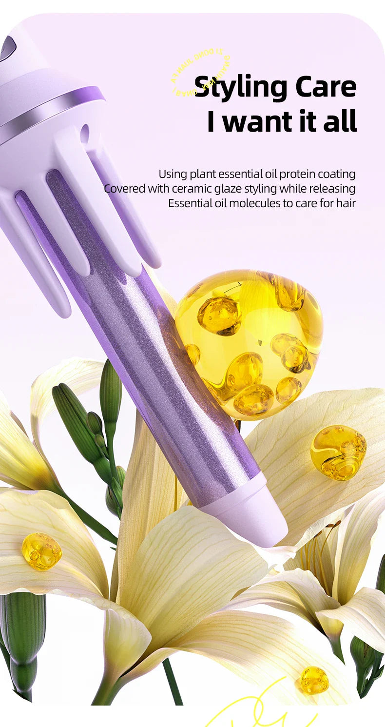 Automatic Rotating Curling iron PTC heated Professional Curling iron Portable Air rotating negative ion wave curling iron