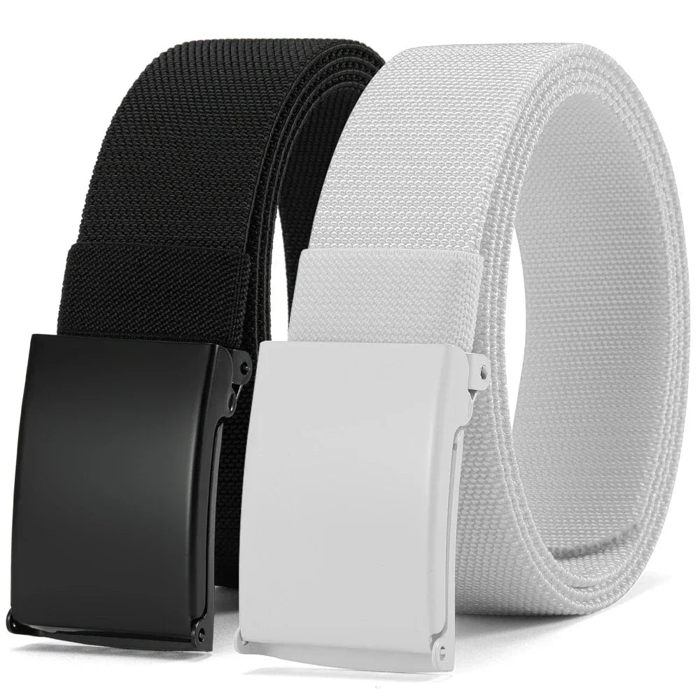 Men Female Belts Military Nylon Adjustable Belt Outdoor Travel Tactical Waist Belt with Plastic Buckle for Pants 125cm