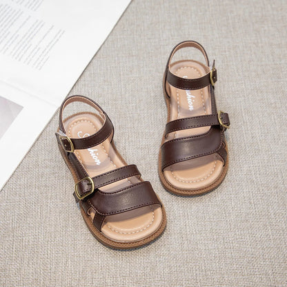 Children's Summer Sandals Hollow-out Woven Fashion Girls Beach Sandals Simple Fashion Kids Causal Flats Shoes Size 26-36