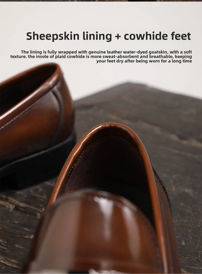 2026 Spring and Autumn New Business Formal Men's Shoes, Leather Breathable Casual Professional Fashion Loafers