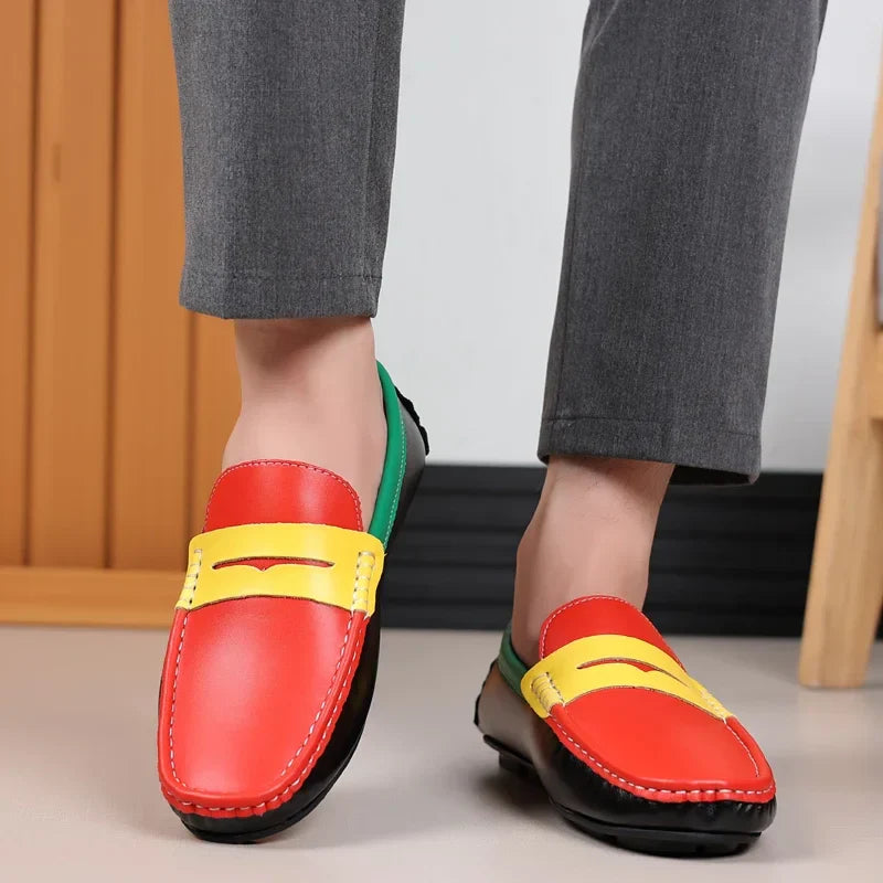 Business Shoes Fashion Casual Shoes Man Luxury Leather Loafers Breathable Slip on Male Boat Shoes Moccasins Driving Shoe