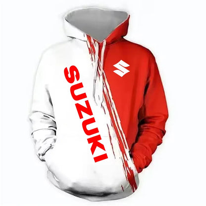 Moletom masculino, moda urbana, casual, esportivo, com estampa 3D, moda outdoor, roupas de corrida de rua de motocicleta Suzuki Enduro