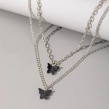 Vintage Irregular Punk Metal Bean Pendant Necklace for Women Adjustable Black Leather Rope Long Clavicle Chain Charm Jewerly
