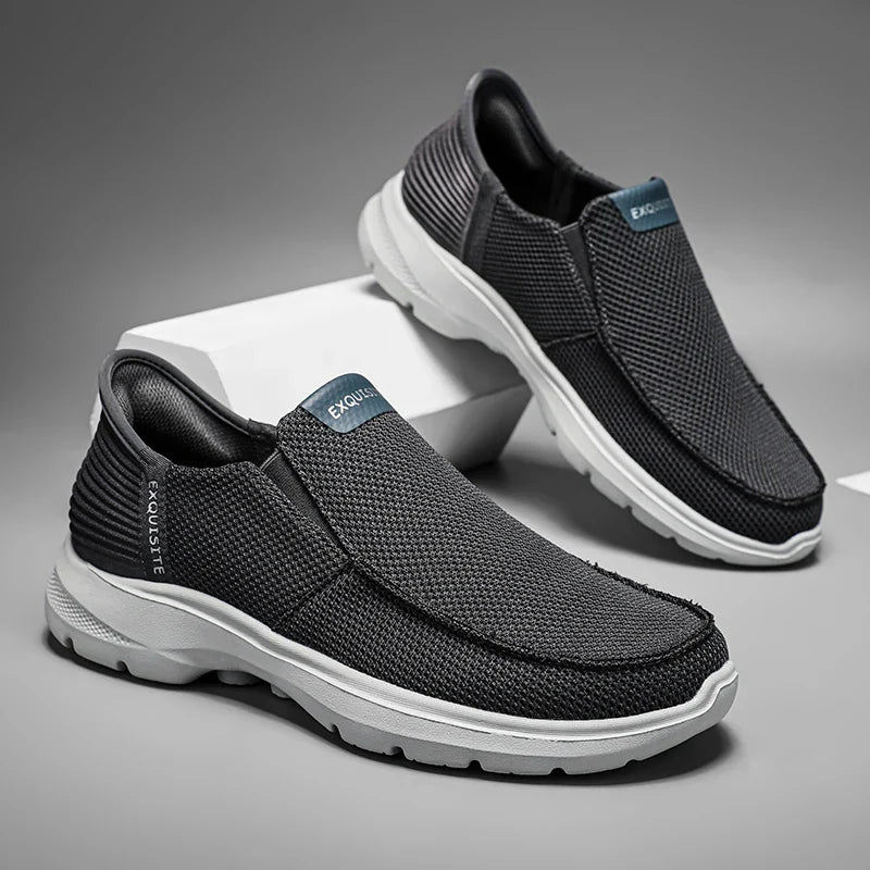 New Summer Breathable Canvas Shoes Men Loafers Slip On Sneakers Fashion Casual Men Shoes Lightweight Flats Men Driving