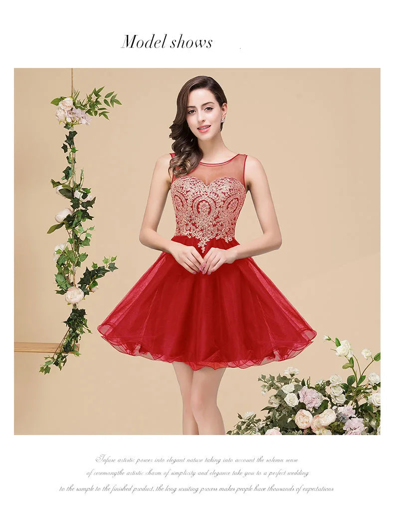 Royal Blue Sweetheart Homecoming Dress with Gold Lace Appliqué & Beaded | Short Flowy Tulle Party Gown for Party Prom