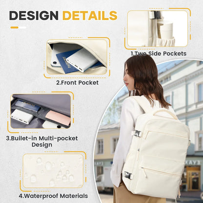 Backpack Travel Cabin Airplane Backpack, Air Vacuum Compression Backpack, Women Men Backpack Business Laptop Bag Handbag