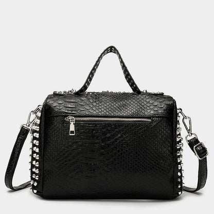 Women's bag luxury designer purses and handbags Shoulder bags vintage Rivet tote bag for women Large capacity travel bag purse