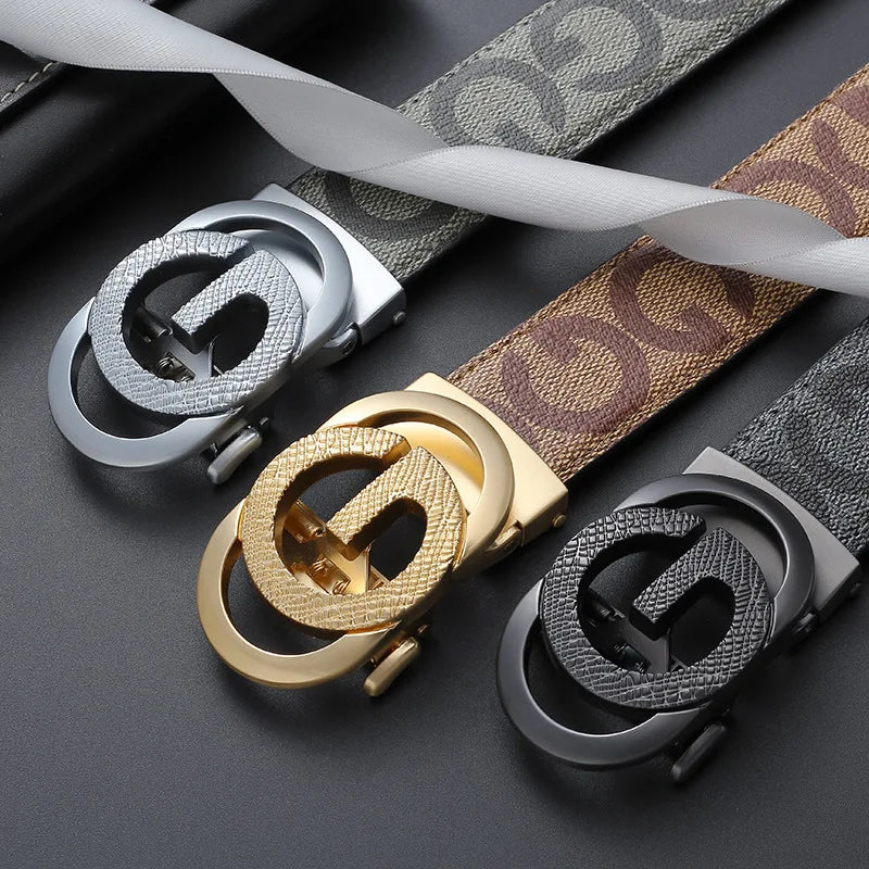 Top-quality cowhide and leather men's belt, fashionable and casual luxury brand jeans belt, multifunctional design men's belt