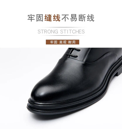 Fashion Business Formal Leather Shoes Men 2026 Summer Low-top Solid Wedding Shoes Black Oxford Pointed Office Shoes Plus Size 46