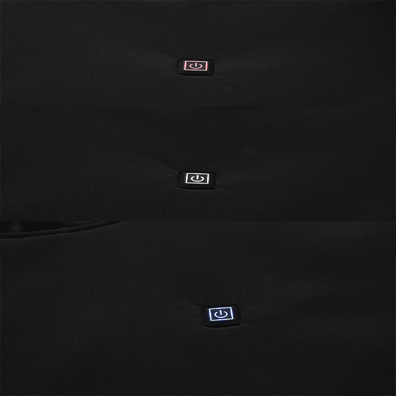 New Intelligent USB Heating Hoodie for Men Women Winter 7 Areas Coral Fleece Hooded Heated Clothes Outdoor Thermal Sportswear