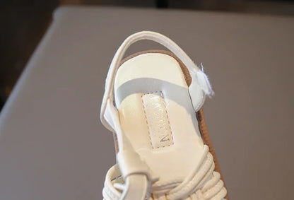 New Sandals Summer Children's Woven Casual Baby Shoes Girls Beach Shoes Slipper Size 22-31