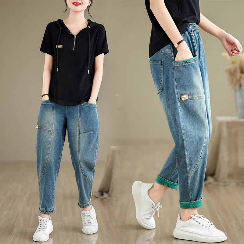 Vintage Loose Summer Thin Denim Jeans