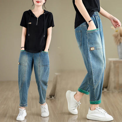 Vintage Loose Summer Thin Denim Jeans
