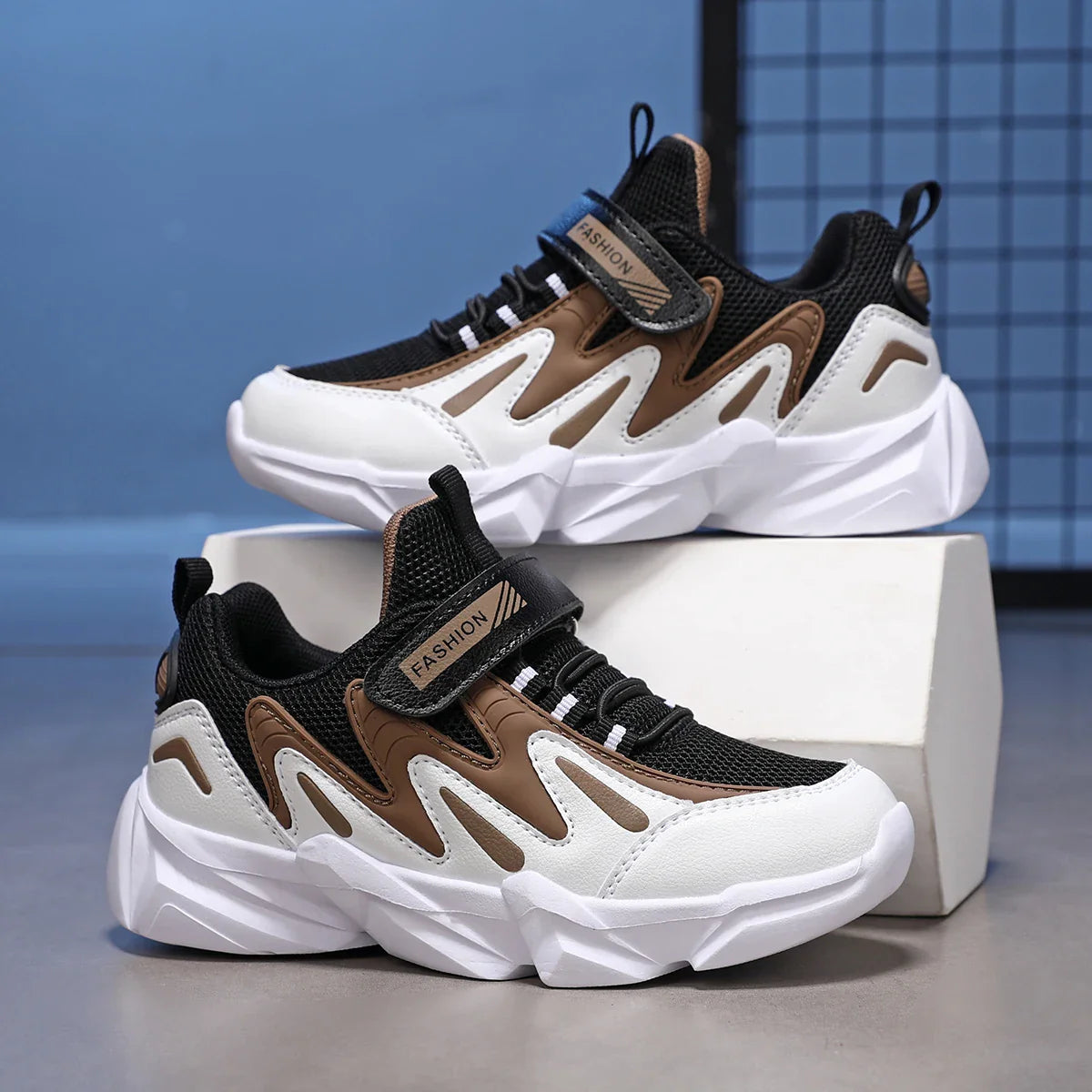 Kids Casual Boys Basketball Shoes Soft Sole Kids Shoes Non-slip Sneakers Shoes Outdoor Student's Children Sport Walking Footwear