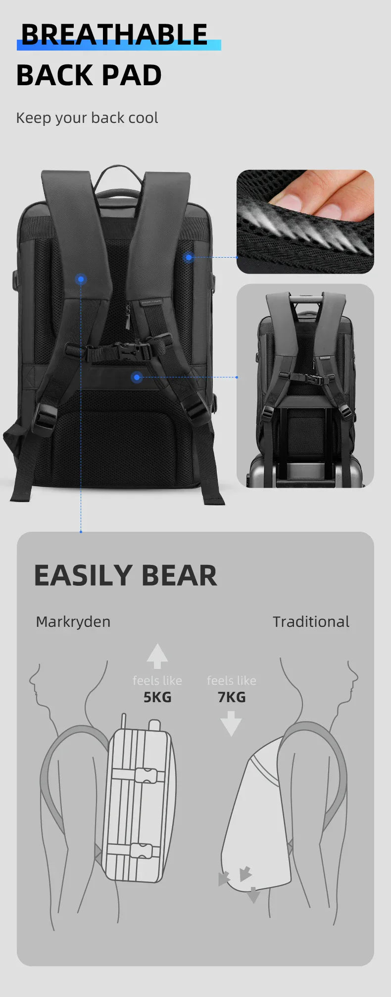 17 inch Laptop Backpack Men Business Carry-on Flight Approved 40l Travel Backpack