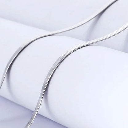 New 925 Sterling Silver fine 4MM Blade Chain Necklace for Women MEN Luxury wedding party Jewelry Best friend Holiday gifts