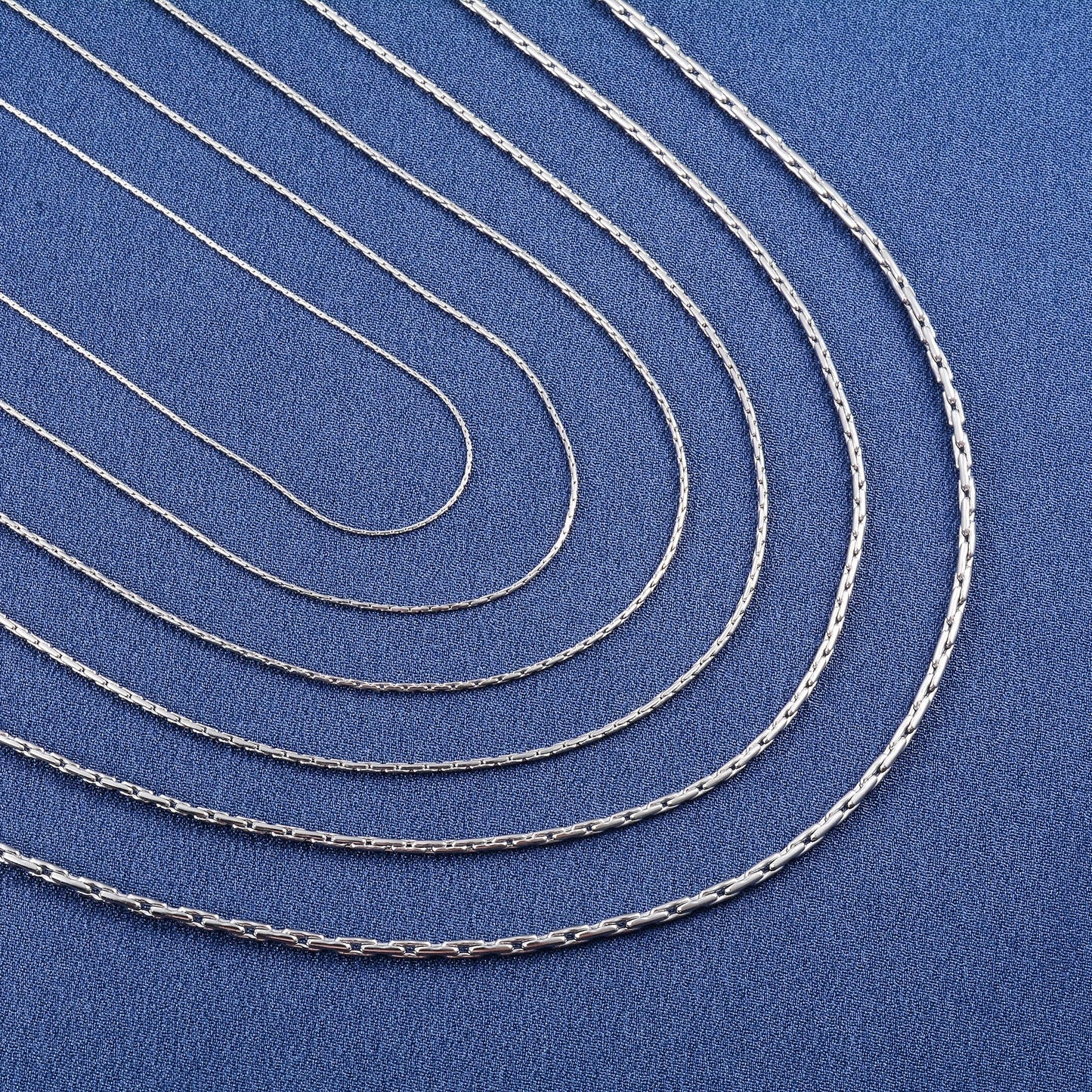 Thin Necklace Cable Chain on the Neck 316L Stainless Steel for Women Men's Silver Color Choker Waterproof Jewelry Accessories