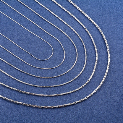 Thin Necklace Cable Chain on the Neck 316L Stainless Steel for Women Men's Silver Color Choker Waterproof Jewelry Accessories