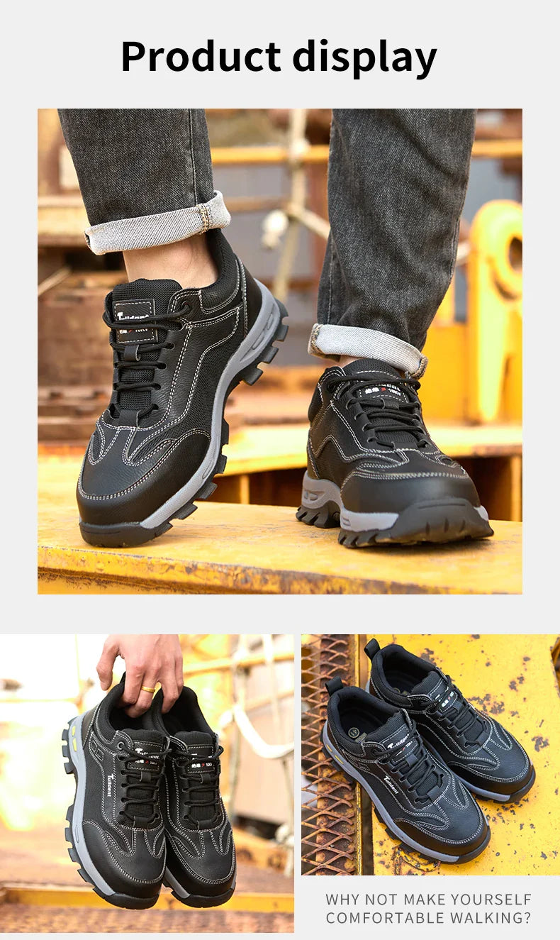 Safety shoes, anti smashing and anti stabbing work shoes, men's protective shoes, lightweight and comfortable protective boots