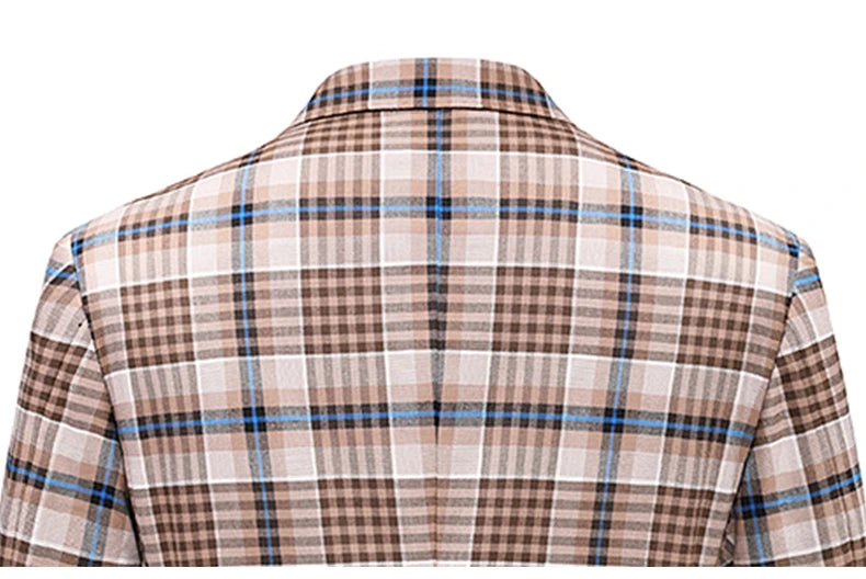 Blazers Calças Marca de Luxo Boutique Masculina Moda Xadrez Jaqueta Terno Casual de Negócios Calças Roupa de Festa para Noivo