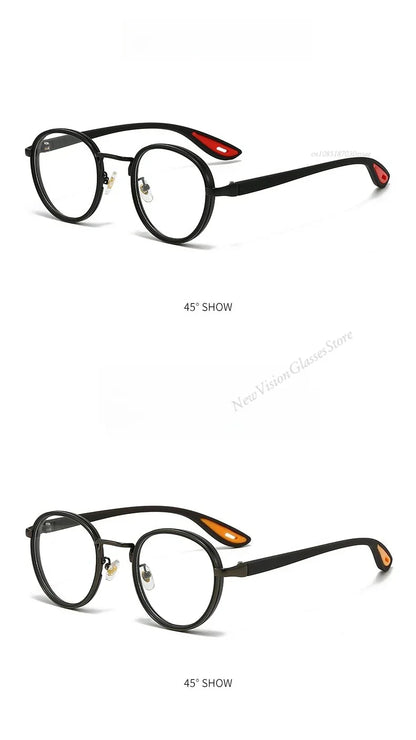 Vintage Designer Outdoor Sunglasses Men Round Fashion Plastic Titanium High Quality Sun Glasses Man UV Protection Glasses Woman