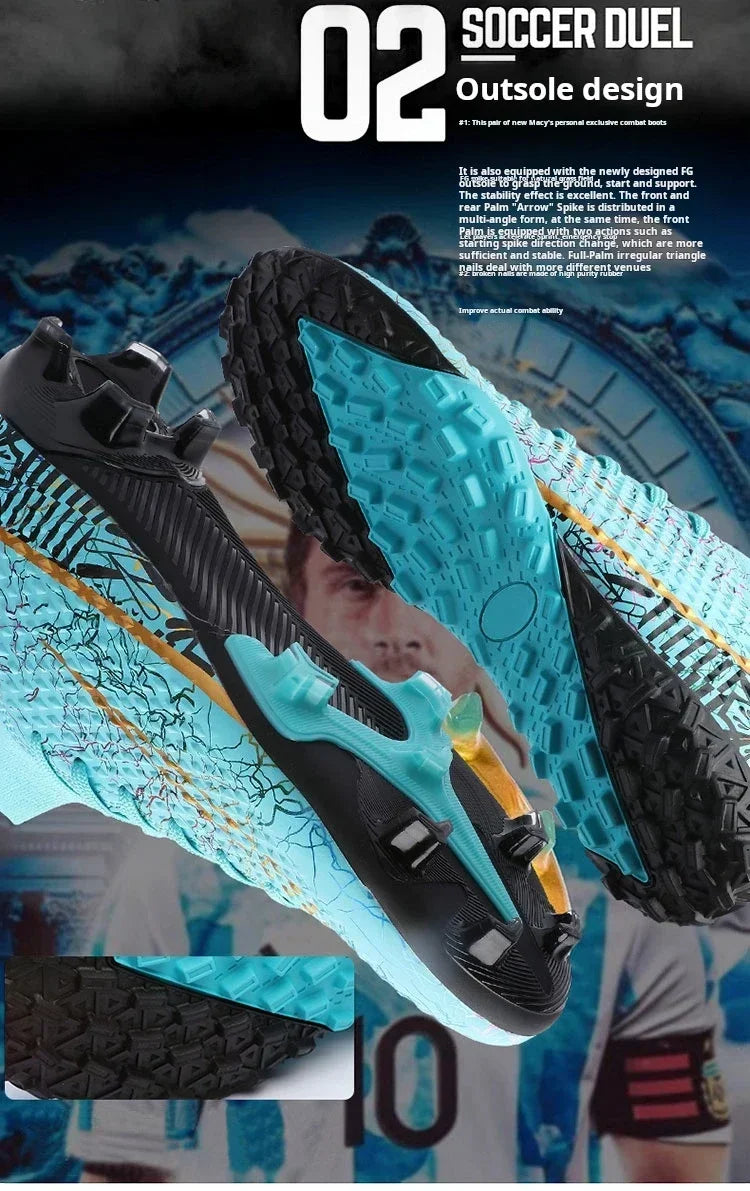 Refreshing Breathable Feet Children's Non-slip Fashion Casual Sports Shoe Youth Soccer Shoes Indoor Outdoor Grass Training Shoes