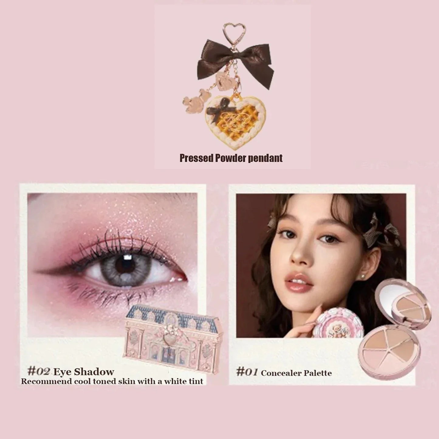Flower Knows Makeup Set Sweetie Bear Gift Kit Setting Powder Long Lasting Concealer Palette Matte Blush Lipstick Pressed Powder