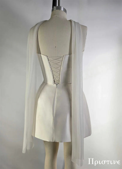 Customized Elegant White Satin Exquisite Appliques Wedding Dress Fashion Bridal Party Sexy Strapless Delicate Bridal Gowns