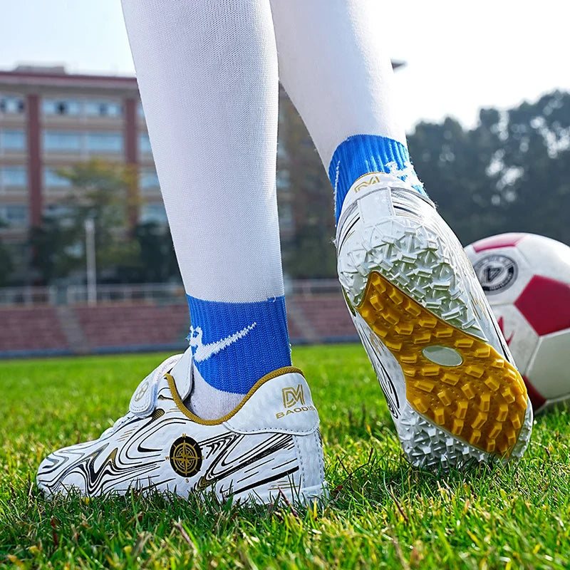 Kids Soccer Cleats Football Shoes Non Slip Breathable Lightweight Training Sneakers Boys Girls Children Football Match Boots