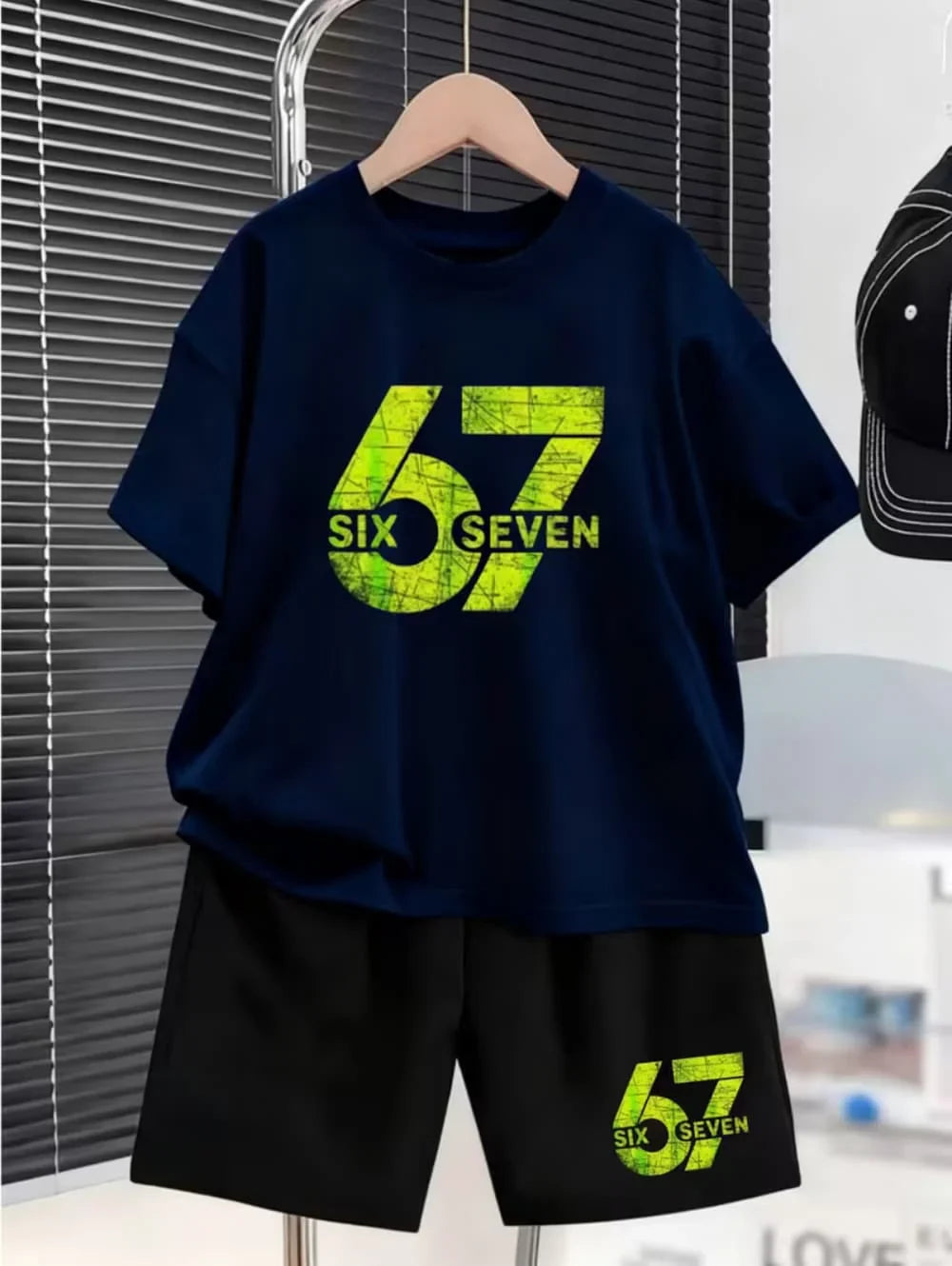 New Cool 67 Funny 3D Print Kids T-Shirt Shorts Set Fashion Children's Clothes Casual Boy Girl Short Sleeve Shorts Football Sets