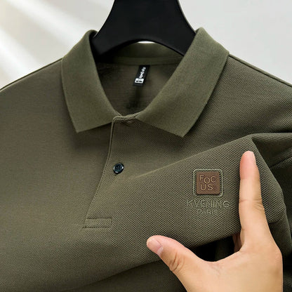 High end brand 100% cotton polo shirt short sleeved men's 2024 summer fashion embroidery comfortable breathable casual T-shirt