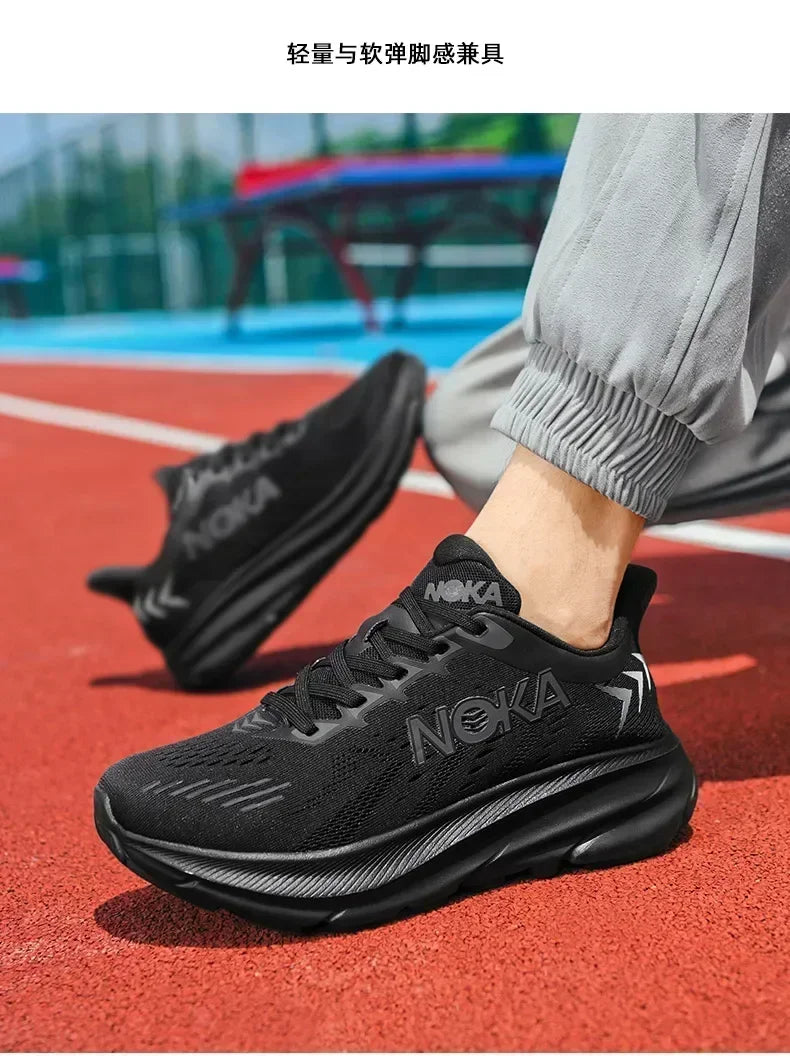 Men's Running Shoes Breathable Cushioning Luxury shoes Trainer Race Outdoor Couple Non-Slip Jogging Sneakers Mesh Off-road Shoes