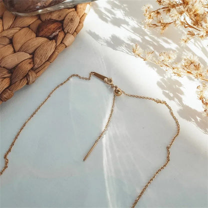 6MM Heart Dainty Initial DIY Necklace Gold Color Letter Choker Necklace For Women Pendant Jewelry Gift