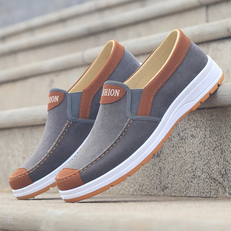 Men's Fashion Casual Shoes – Breathable Leather Sneakers, Sizes 40–47