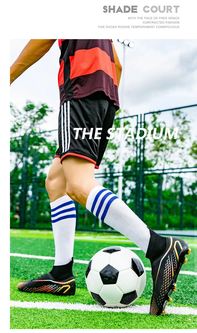New 33-46 Large Football Boots Children Youth High Quality Football Shoes Outdoor Training Professional Competition Footwear