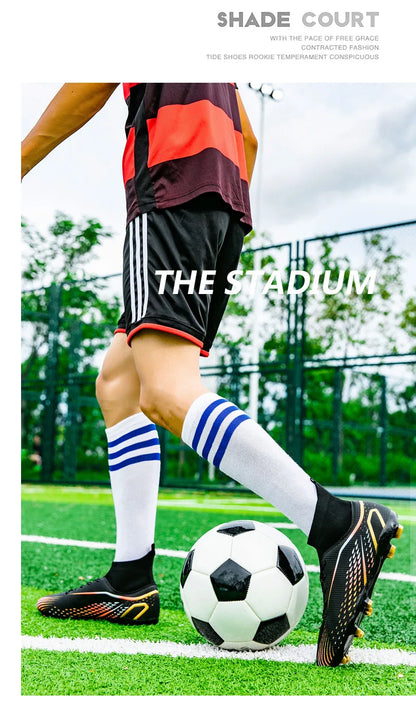New 33-46 Large Football Boots Children Youth High Quality Football Shoes Outdoor Training Professional Competition Footwear