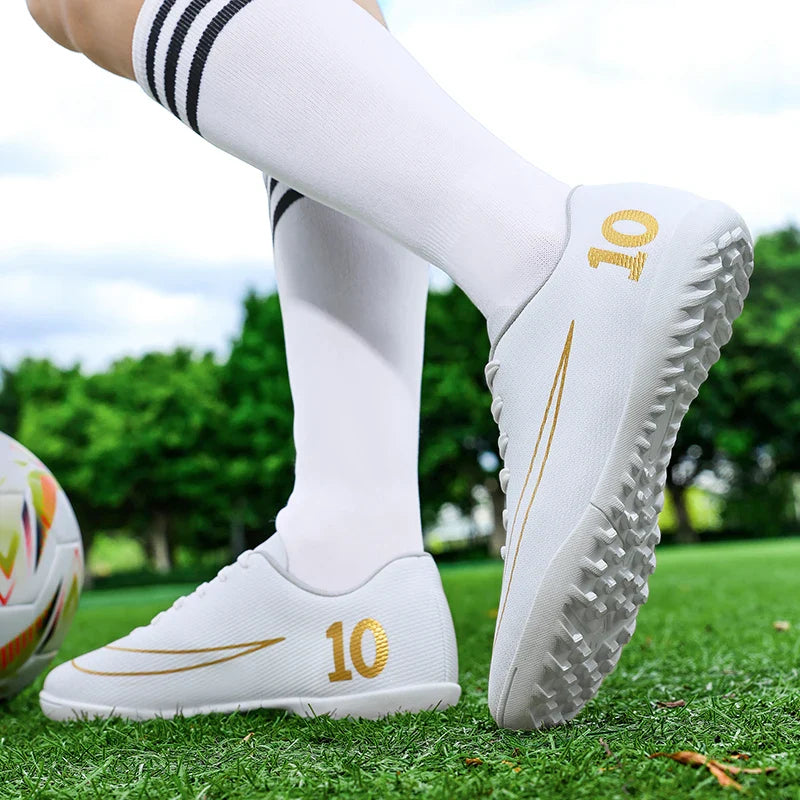 Low Top Soccer Cleats Men Football Boots TF AG Boys Turf Indoor Training Shoes Breathable Lightweight Comfortable Sport Sneakers